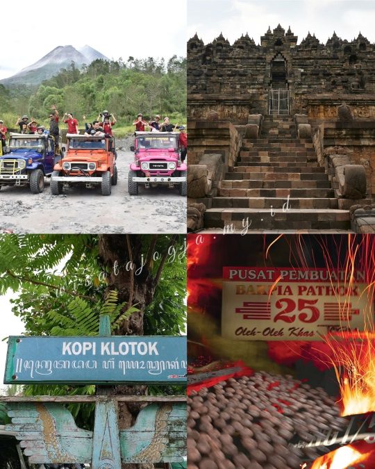 paket wisata jogja lava tour merapi candi borobudur kopi klotok